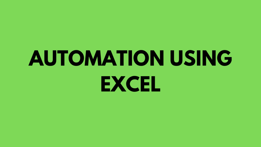 [Software & Development] Basic & Intermediate Automation Using Excel